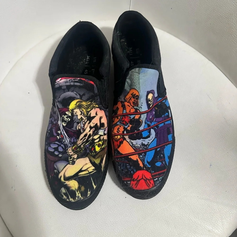 Men's Graphic Slip-On Shoes - Black - Picture 1 of 2